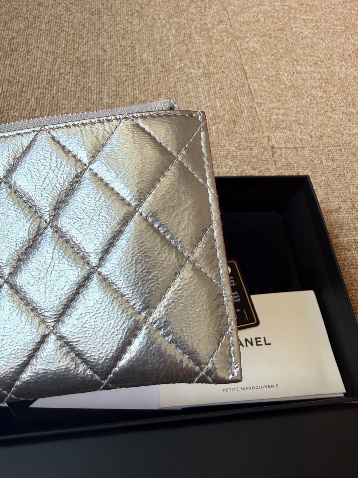 Chanel Quilted Leather Long Wallet - Silver image 10
