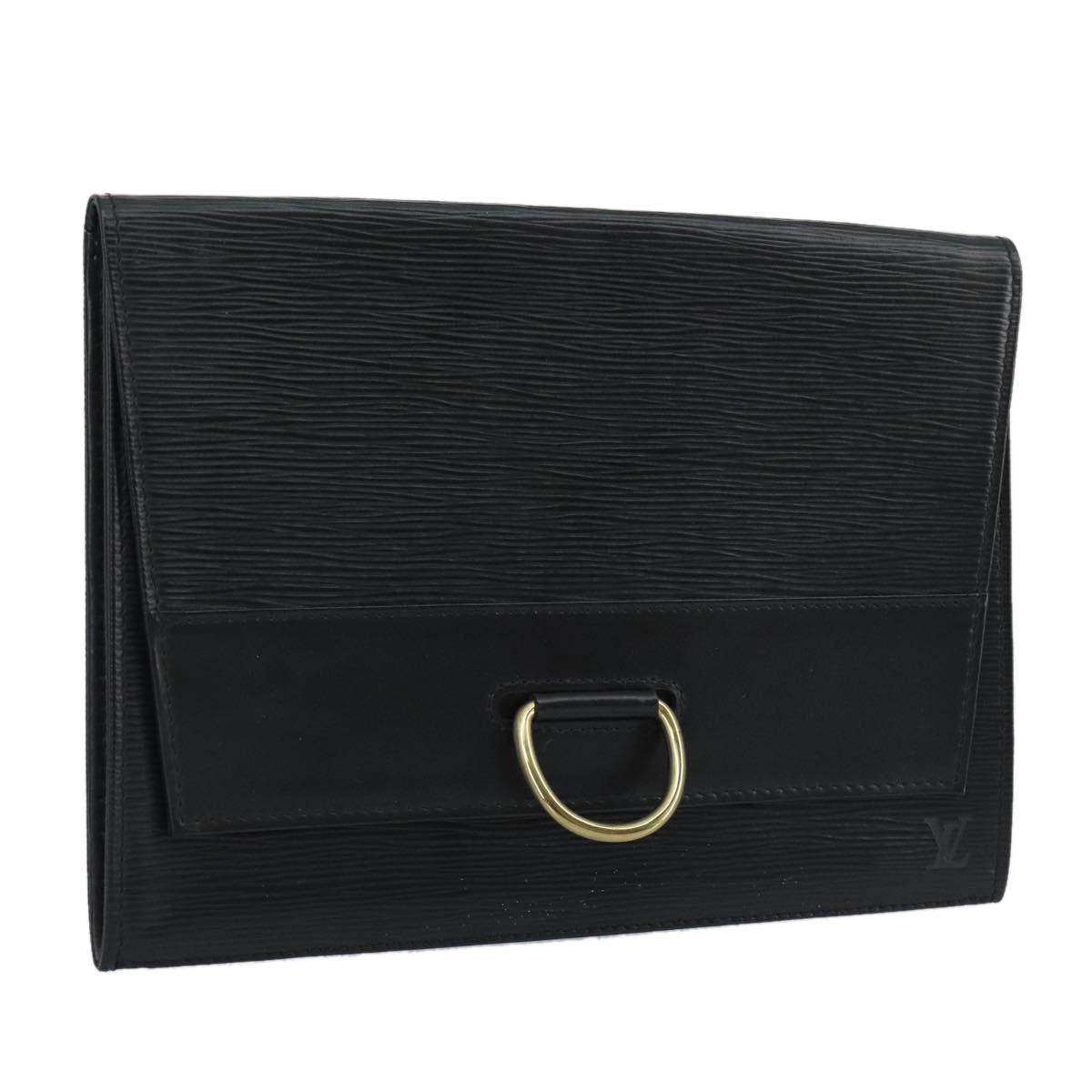 LOUIS VUITTON Epi Jena Clutch Bag Black M52722 LV Auth 100220 100220