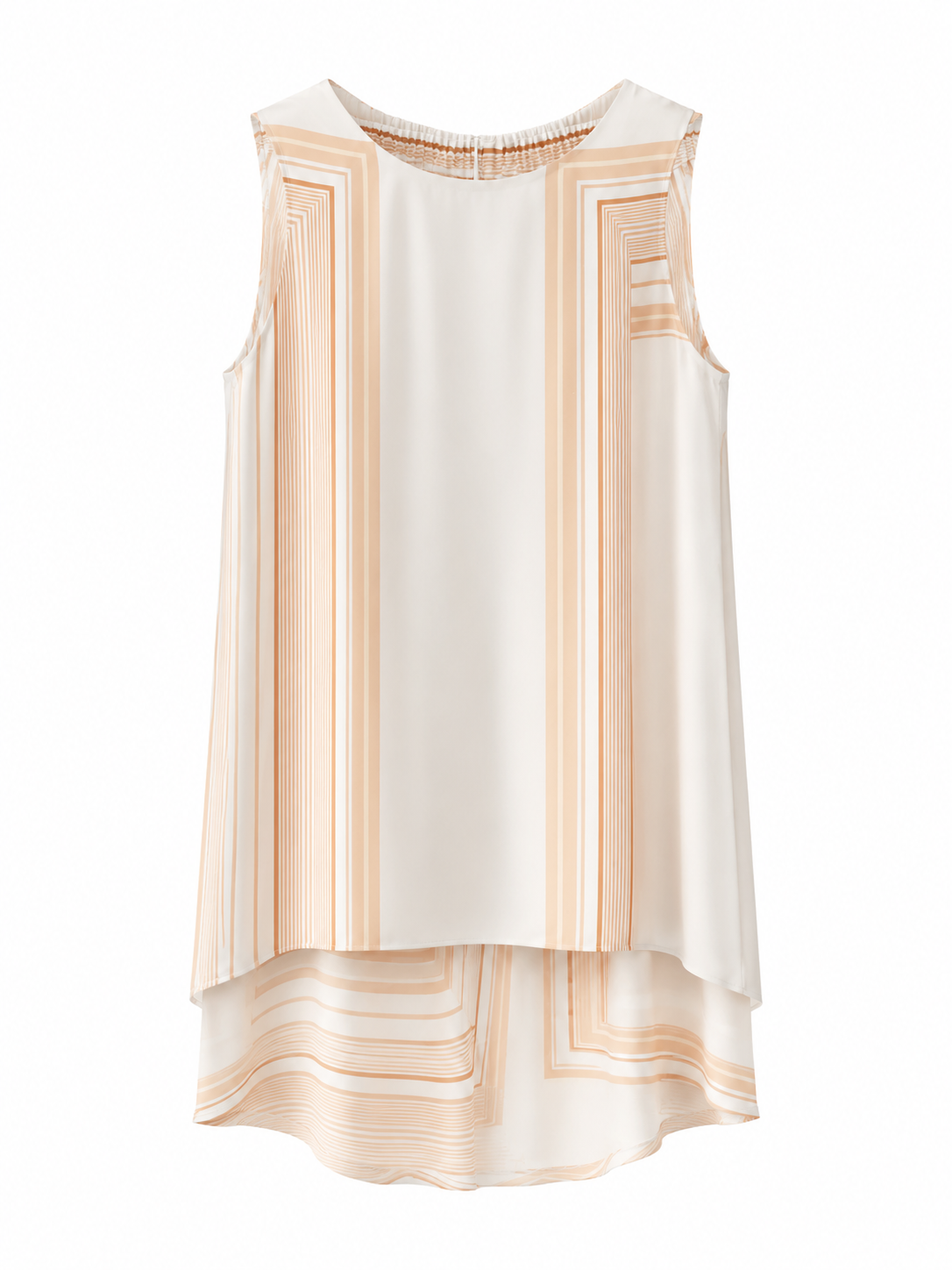 SHIRT MICHELE SQUARE STRIPES BISCUIT MCL12817