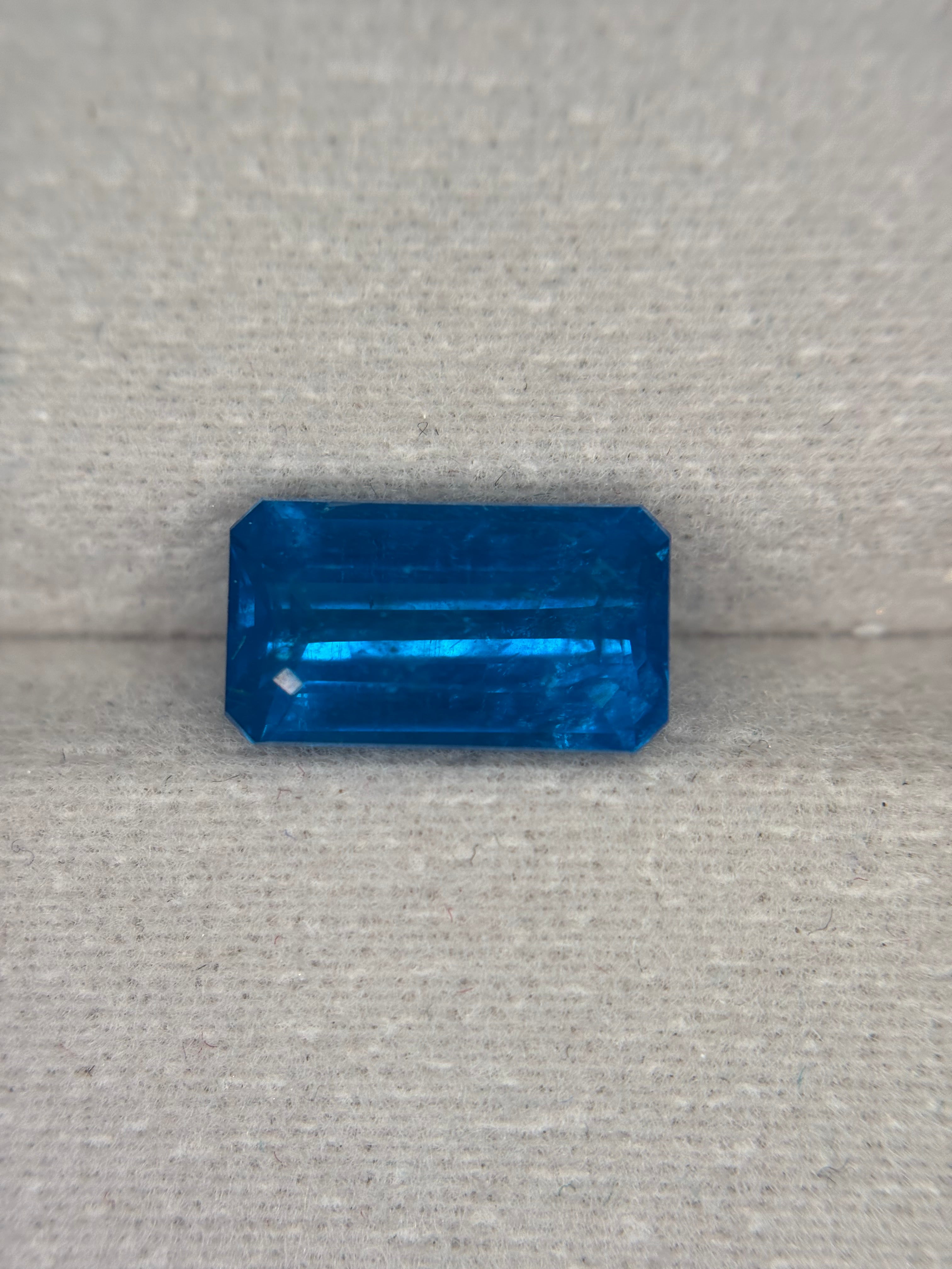 3.15ct Electric Blue Apatite Emerald THAIC0499