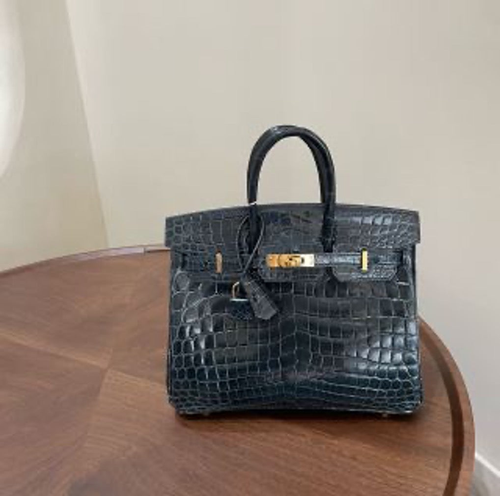 Hermes Rousseau Green Birkin 25 Z. US311147