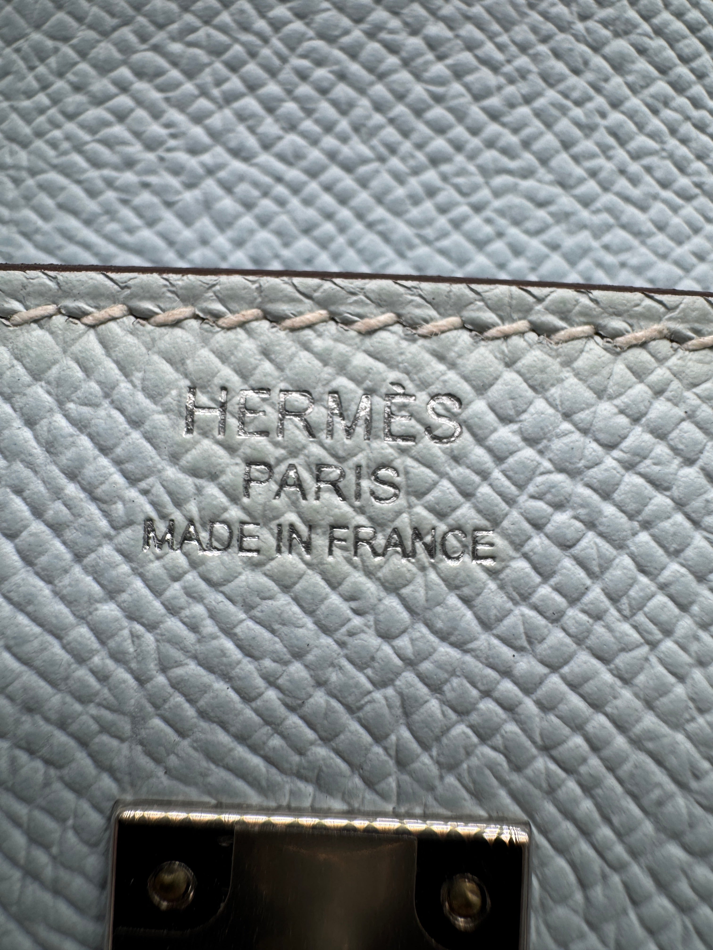 Hermès B25 Blue Brume Epsom Palladium Hardware