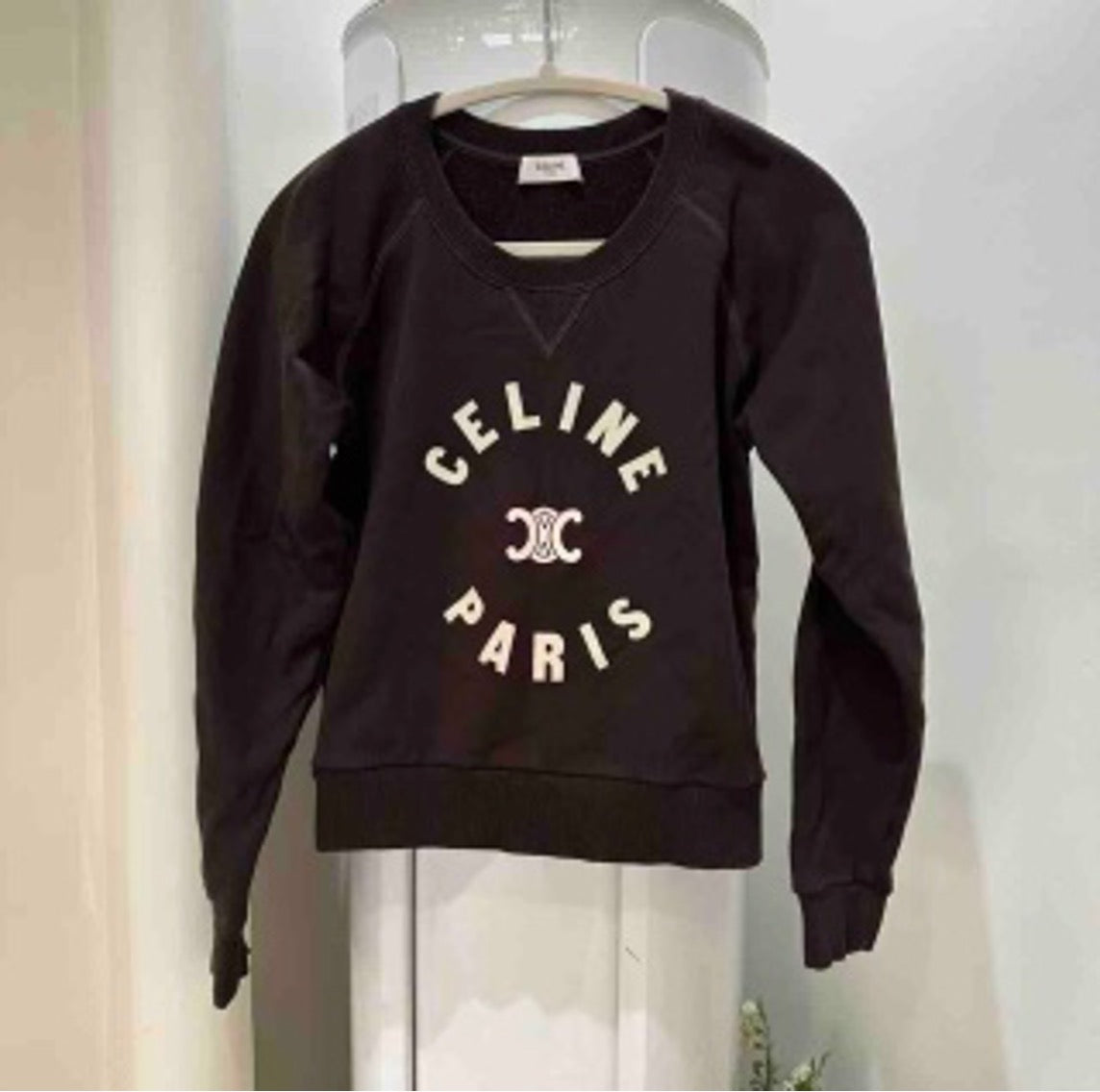 Celine letter print crewneck sweatshirt, size S US65317