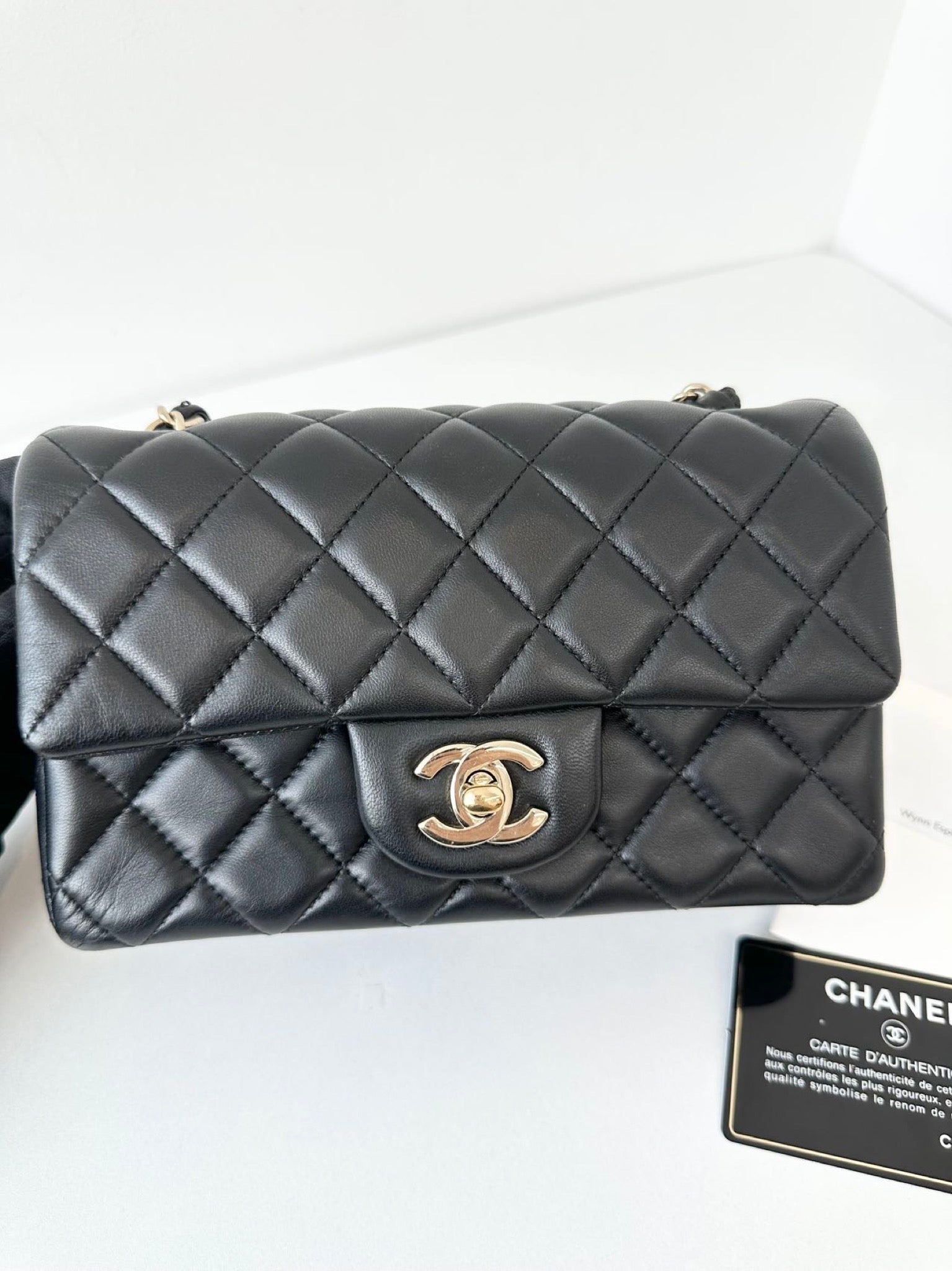Chanel Classic Flap Mini Rectangular - Black image 11
