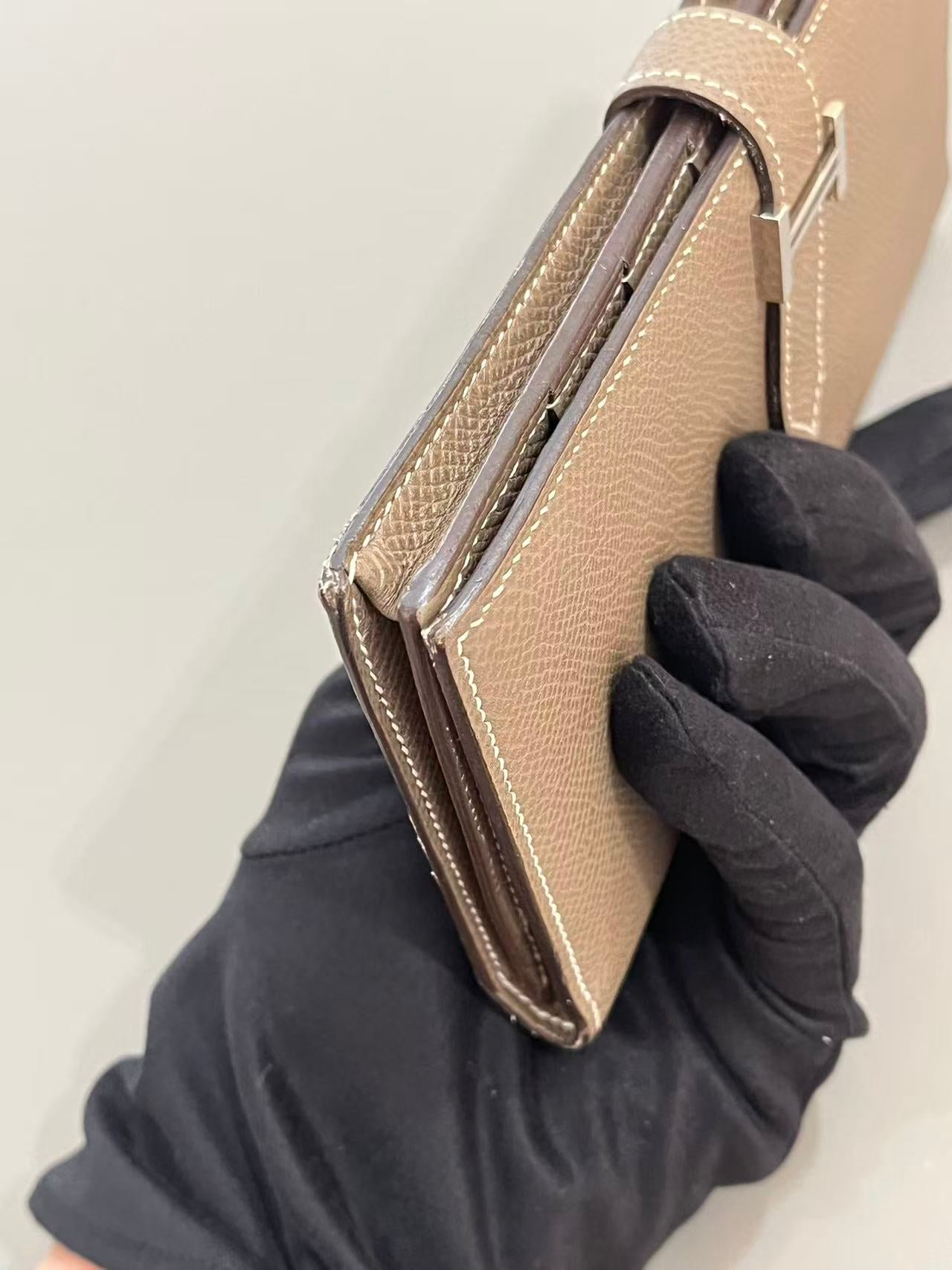 Hermès Bearn Long Wallet - Etoupe (Elephant Grey)