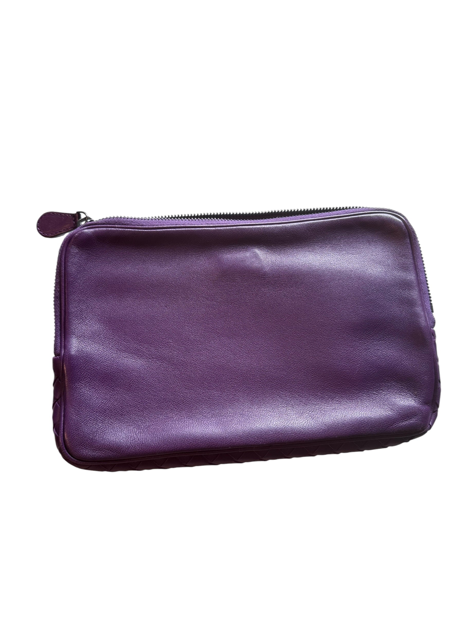 Bottega Venetta Purple Zip Pouch