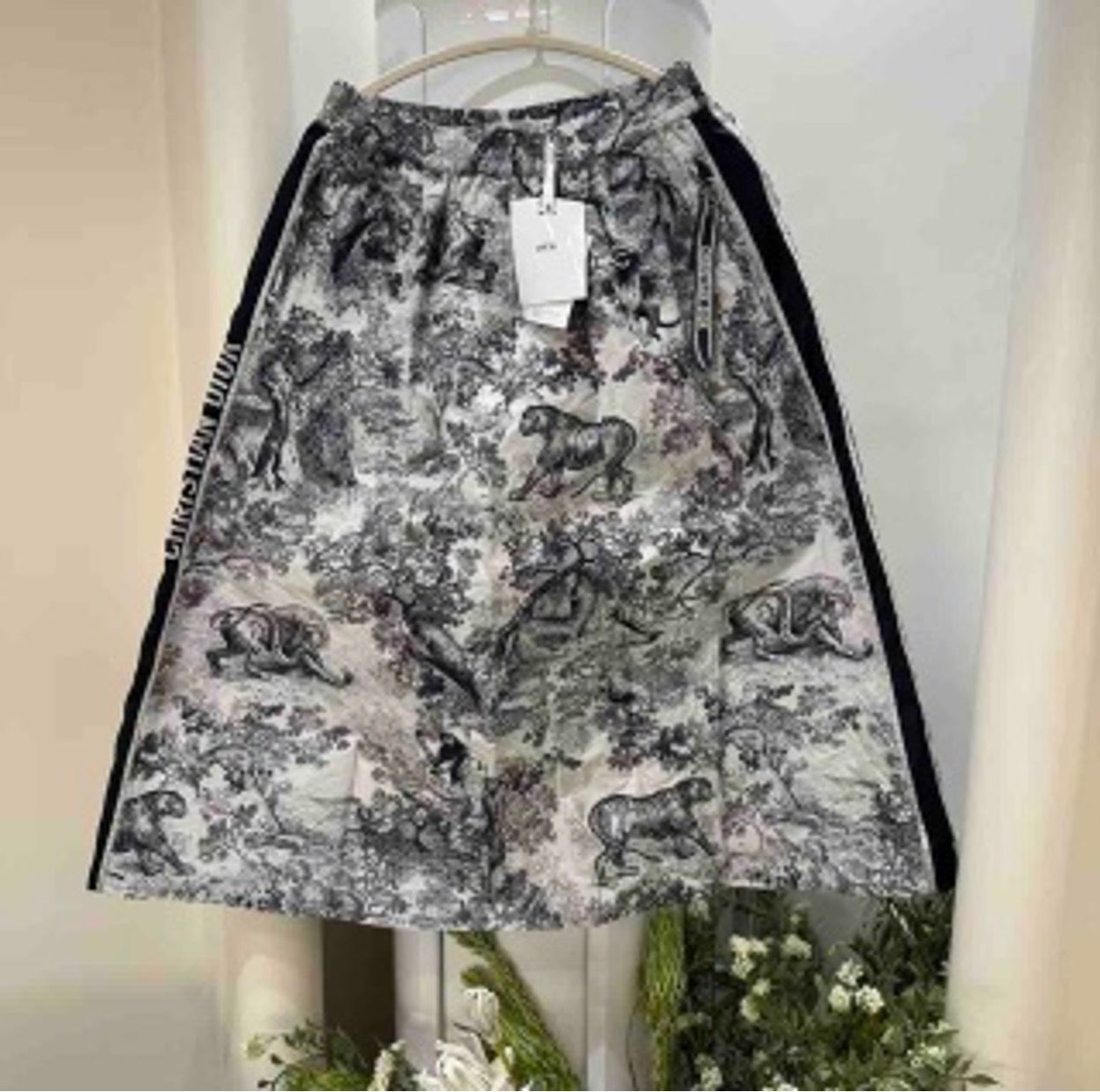 Dior Zoo Collection Midi Skirt, Size 34 NE65314