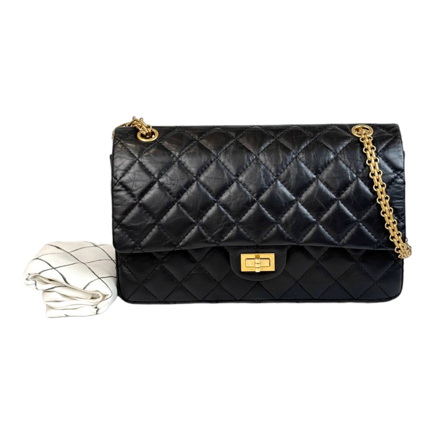 Chanel Medium Reissue 2.55 Black Bag with Gold Hardware