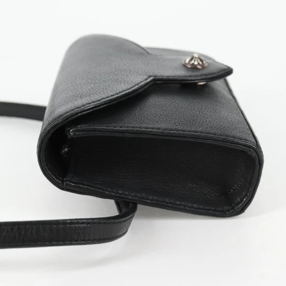 Chrome Hearts BS Flare Patch Square Pocket Bag Leather Black Silver Auth 134880M 134880M