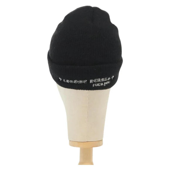 Chrome Hearts CH Plus Wool Watch Cap Knitted Fabrics Black Auth 134894M 134894M