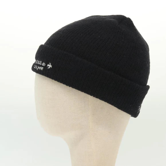Chrome Hearts CH Plus Wool Watch Cap Knitted Fabrics Black Auth 134894M 134894M