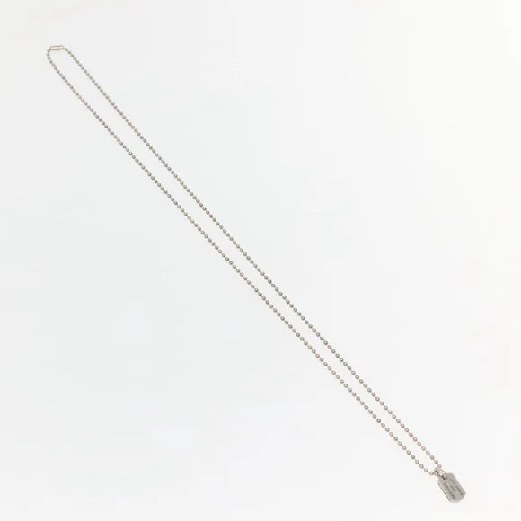 Chrome Hearts Pendant Tiny Dog Tag RS Cross Necklace Ag925 Silver Auth 134926M 134926M