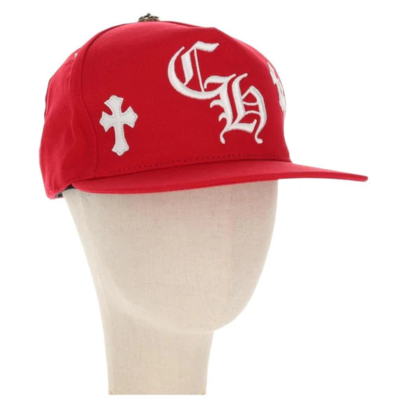 Chrome Hearts Baseball Cap Cotton Red Auth 136578M 136578M