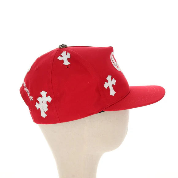 Chrome Hearts Baseball Cap Cotton Red Auth 136578M 136578M