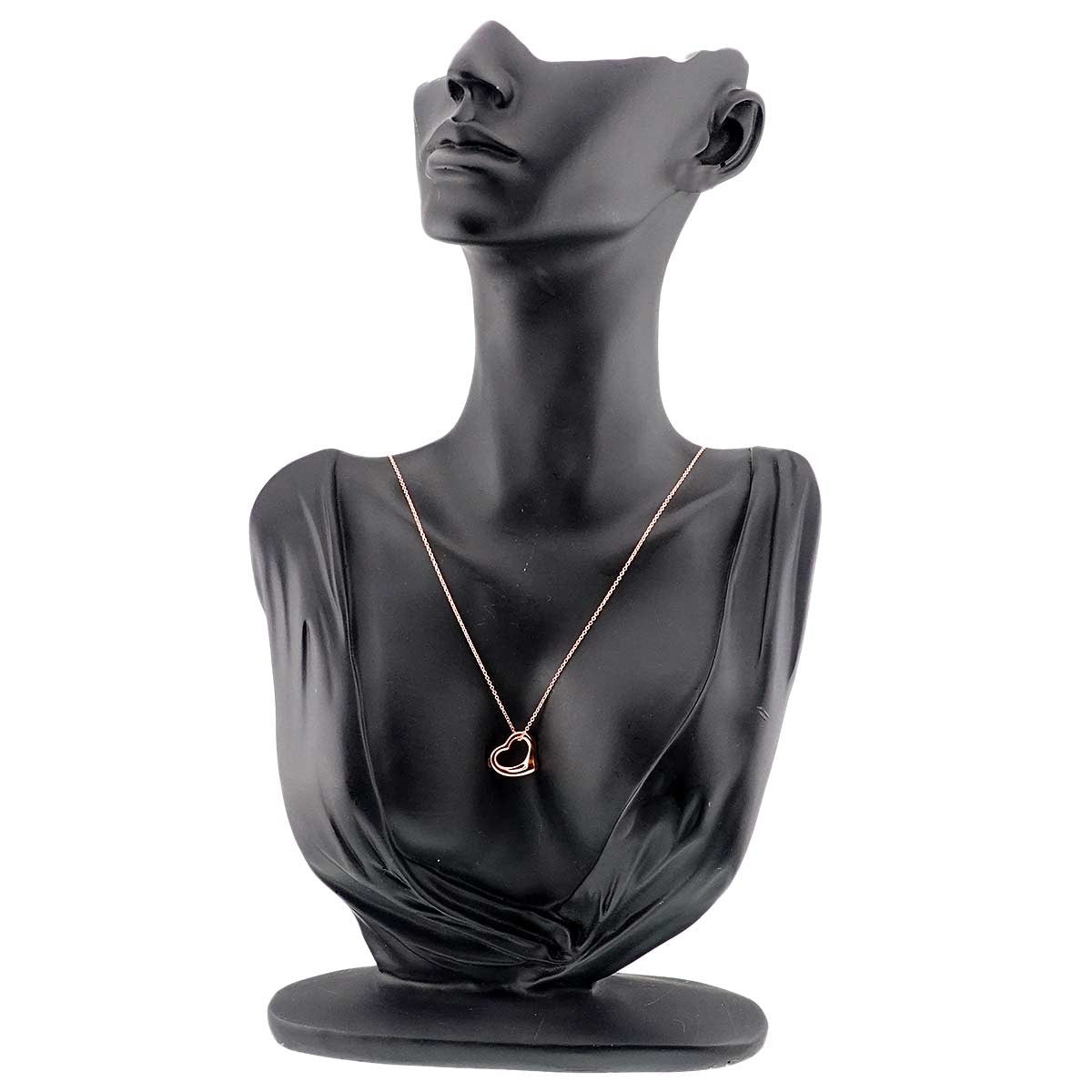 TIFFANY Co. Open Heart Necklace 18K Pink Gold 750 902978515