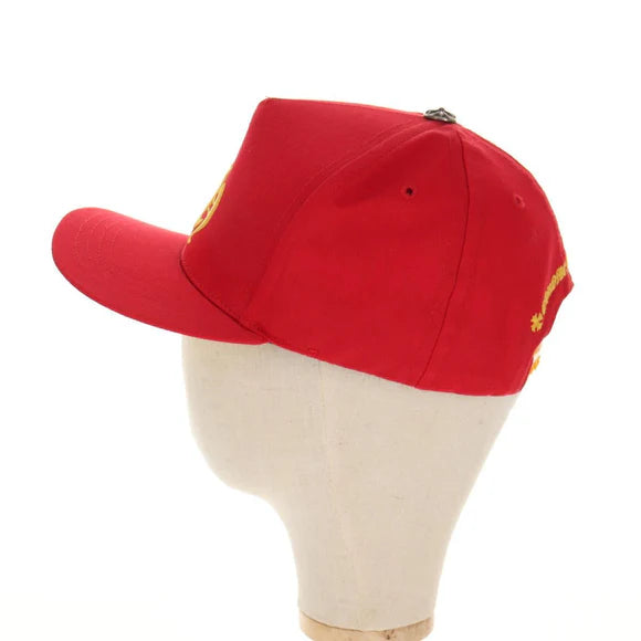 Chrome Hearts Cross Ball CH Embroidery Baseball Cap Cap Cotton Red Auth 140398M 140398M