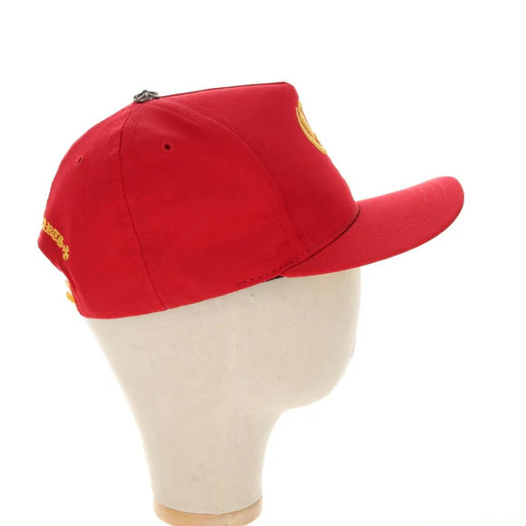 Chrome Hearts Cross Ball CH Embroidery Baseball Cap Cap Cotton Red Auth 140398M 140398M