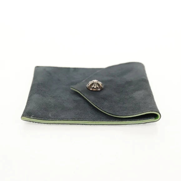 Chrome Hearts Pouch Suede Gray Auth 140404M 140404M