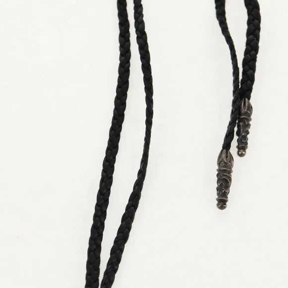 Chrome Hearts BS Flare Pendant/W Leather Braid Ag925 Silver Auth 140412M 140412M