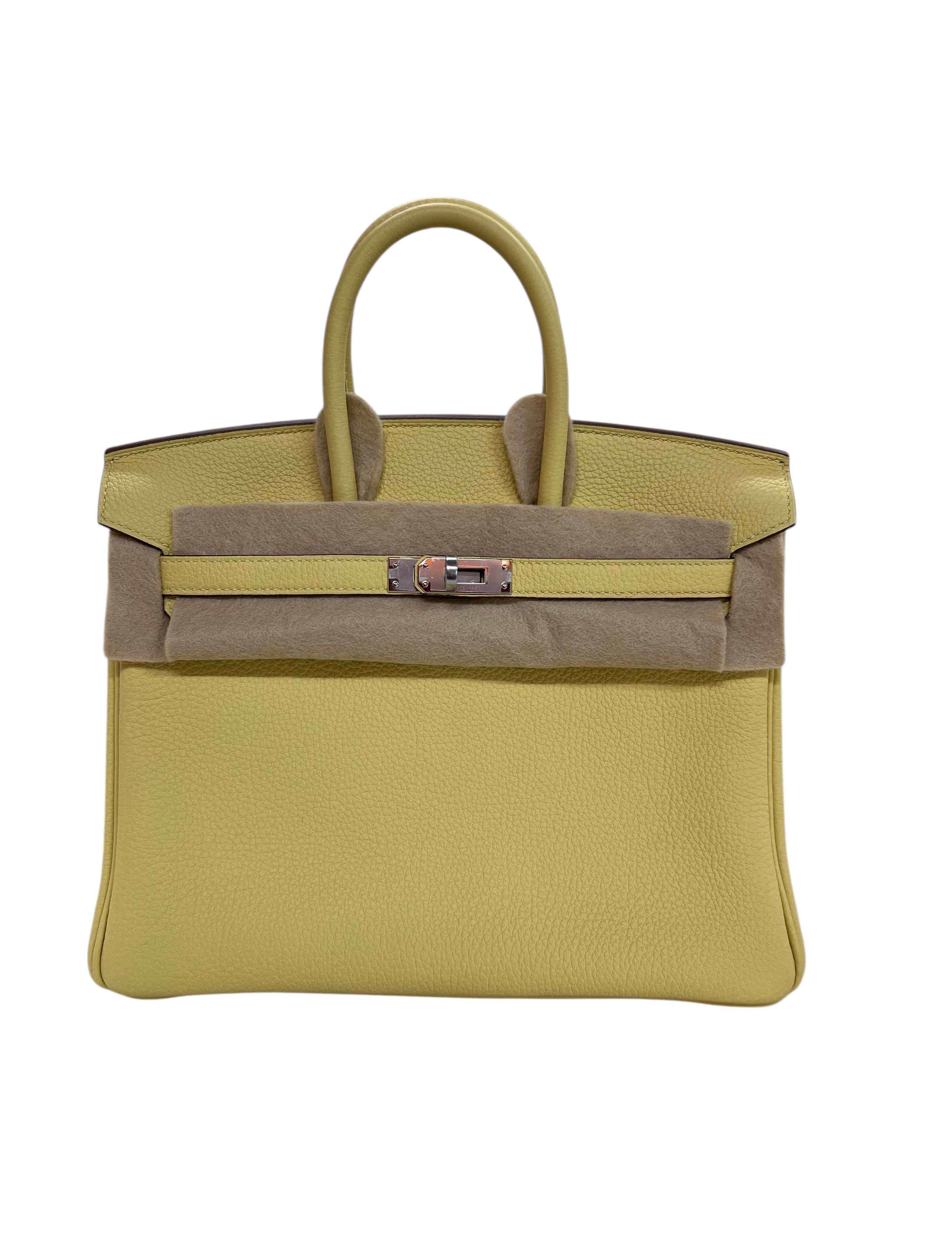 Hermes Birkin 25 Jaune poussin Togo PHW #B SKCJB-301183