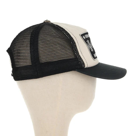 Chrome Hearts CH patch cross ball Mesh Tracker Cap cotton Green Auth 142392M 142392M