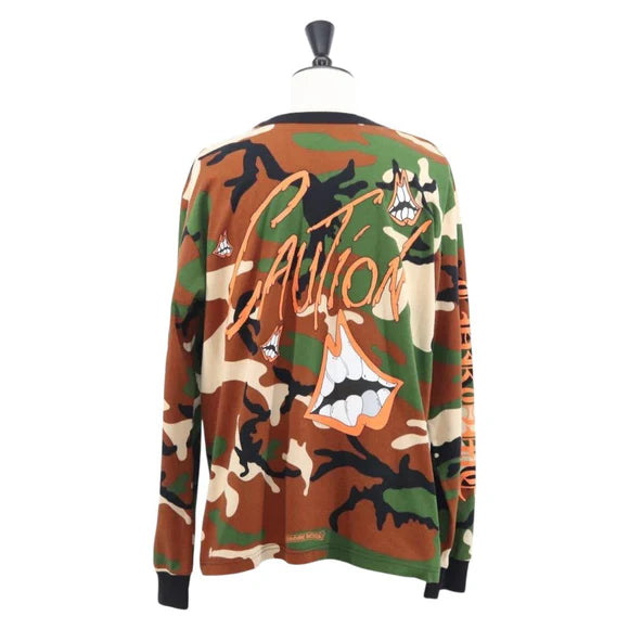 Chrome Hearts 22 Stainless Steel PRO Caution Matty Boy Long Sleeved Auth 142395M 142395M