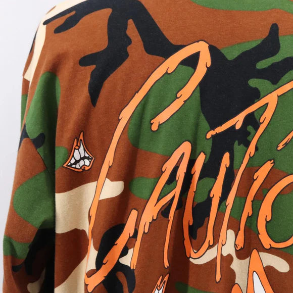 Chrome Hearts 22 Stainless Steel PRO Caution Matty Boy Long Sleeved Auth 142395M 142395M