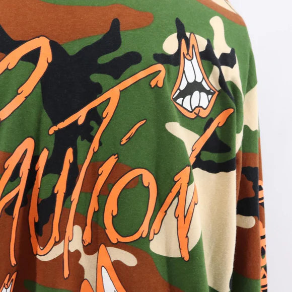 Chrome Hearts 22 Stainless Steel PRO Caution Matty Boy Long Sleeved Auth 142395M 142395M