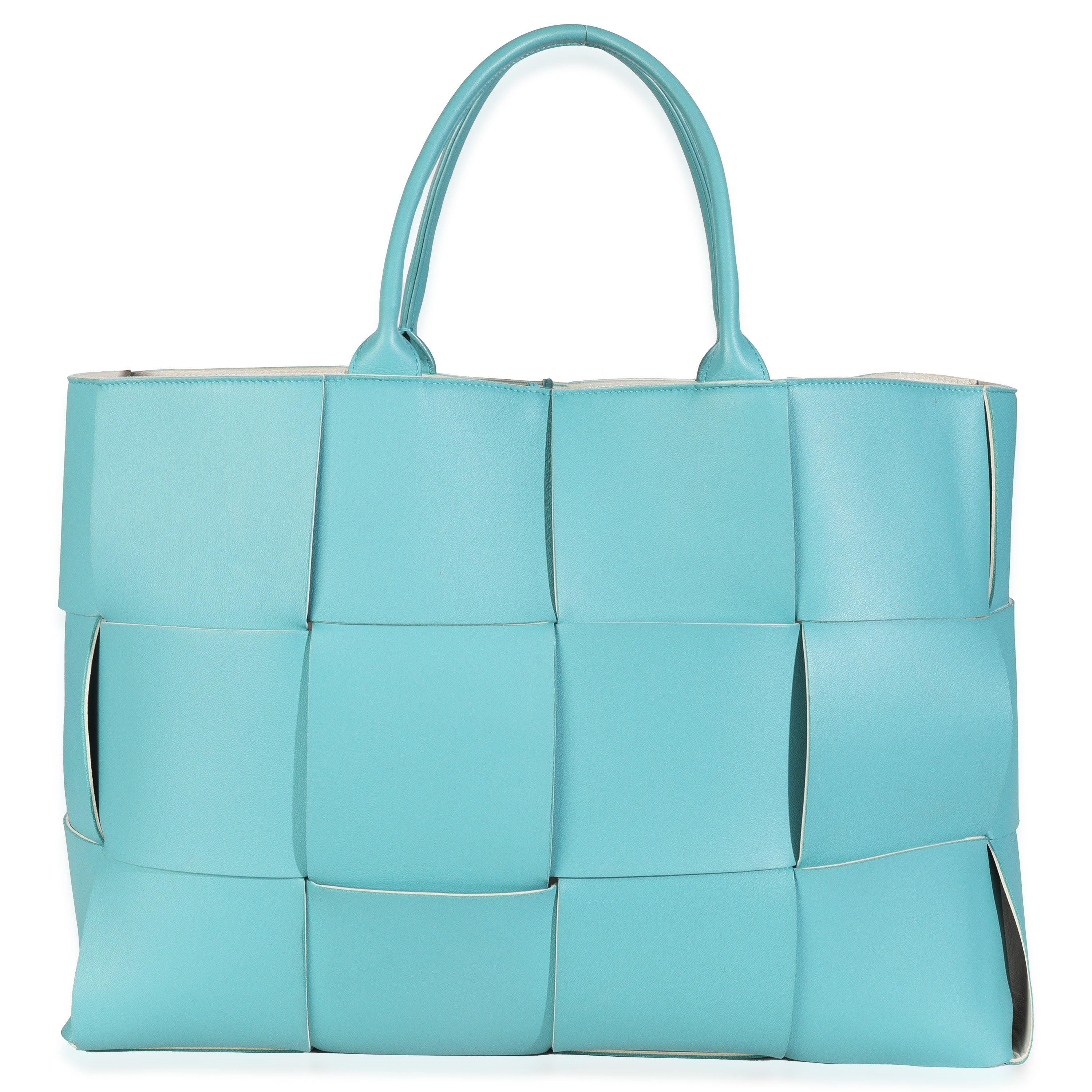 Bottega Veneta Linoleum Nappa Maxi Intrecciato Large Arco Tote Handbag fv