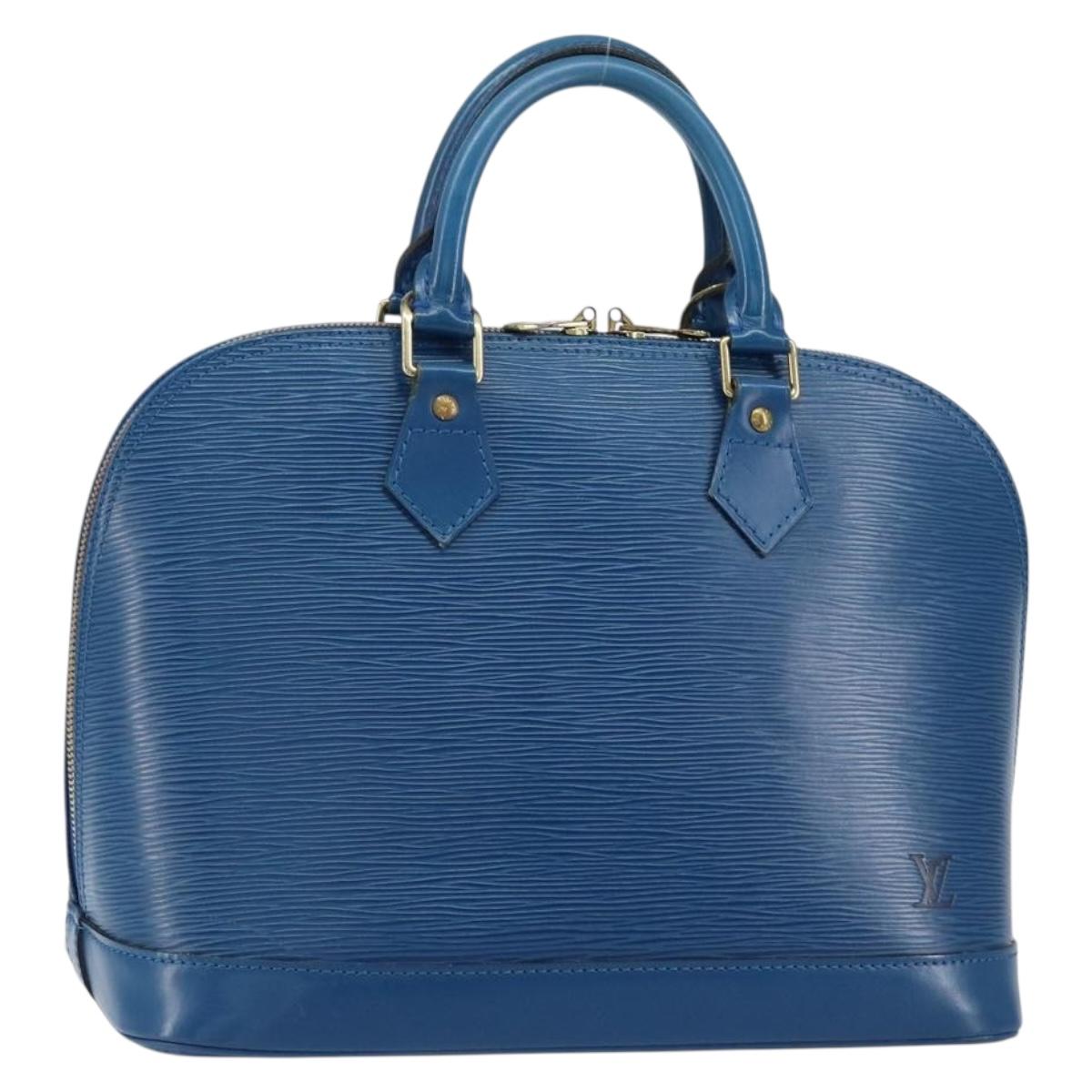 LOUIS VUITTON Epi Alma Hand Bag Toledo Blue M52145 LV Auth 148139 148139