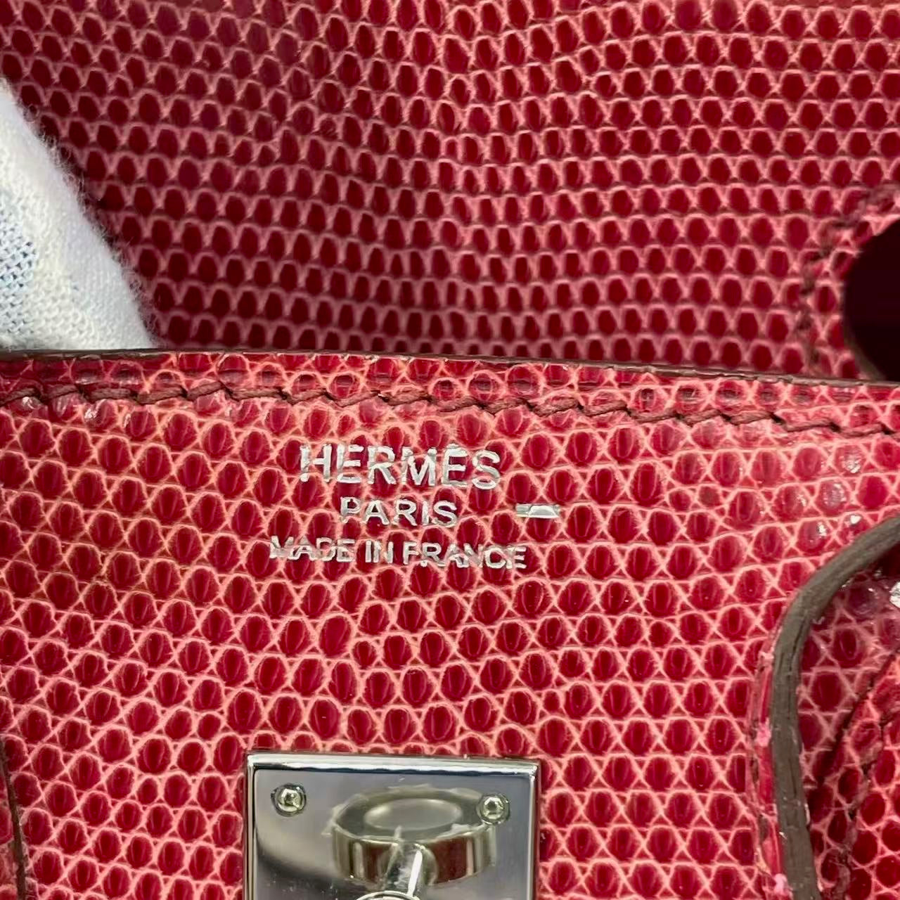 Hermès Birkin 25 Pink Lizard Leather Handbag