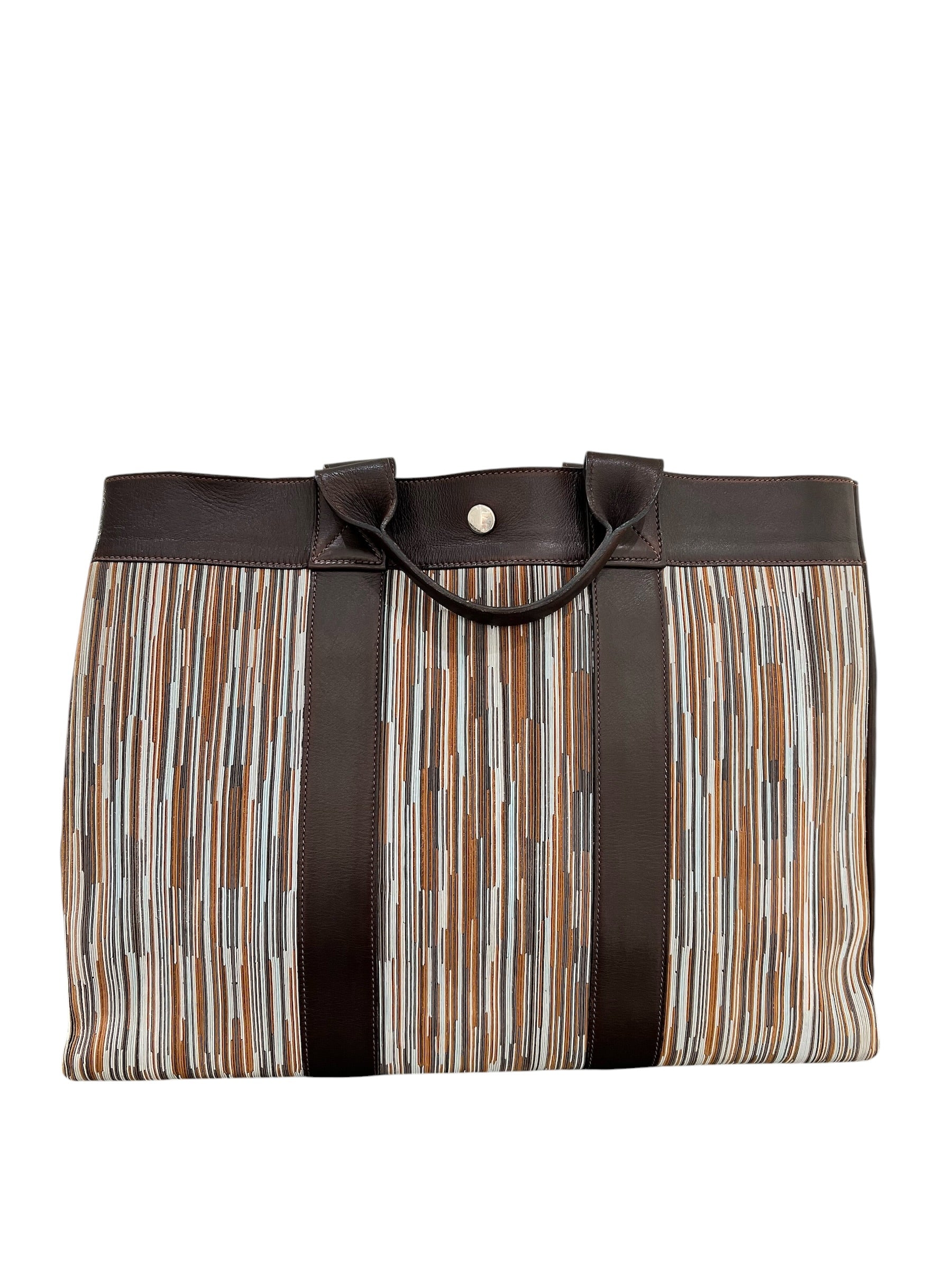 Hermes Vibrato Fourre Tout Tote Ebene 42 Swift PHW SYC1671