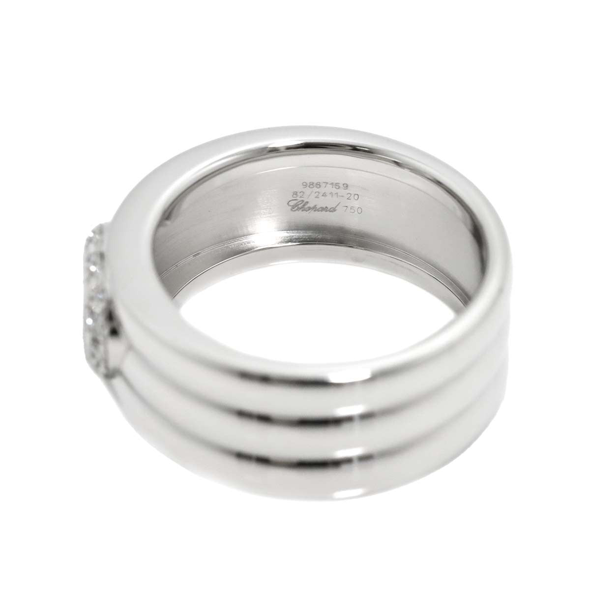 Chopard Happy Diamond Heart Ring 18K White Gold 750 Size6.25-6.5(US) 902956022