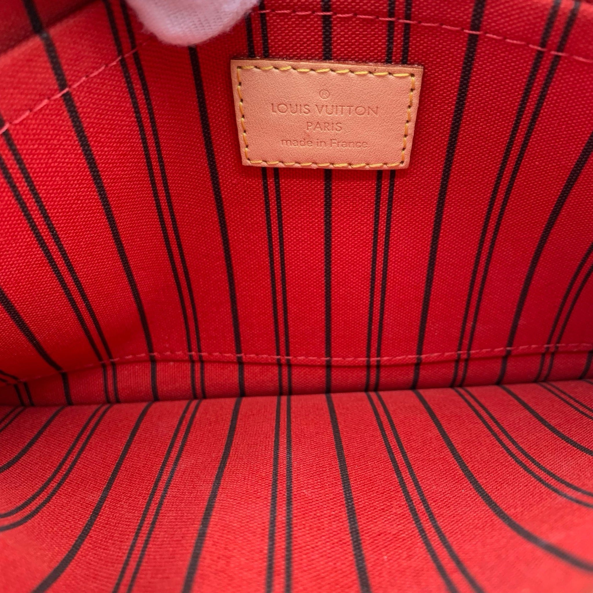 Louis Vuitton Neverfull MM Monogram Red Interior Tote Bag image 15