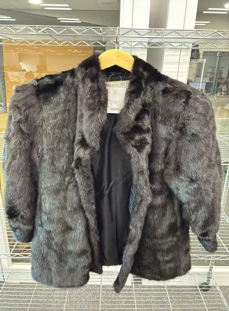 Black Used Mink Half Coat 9926G160084