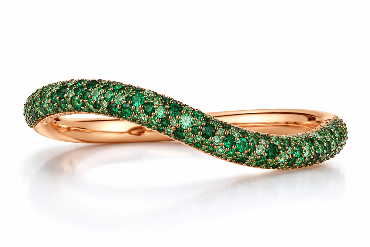 18k Sugar Dust Colored Stack Ring SETTING ONLY SABSET070