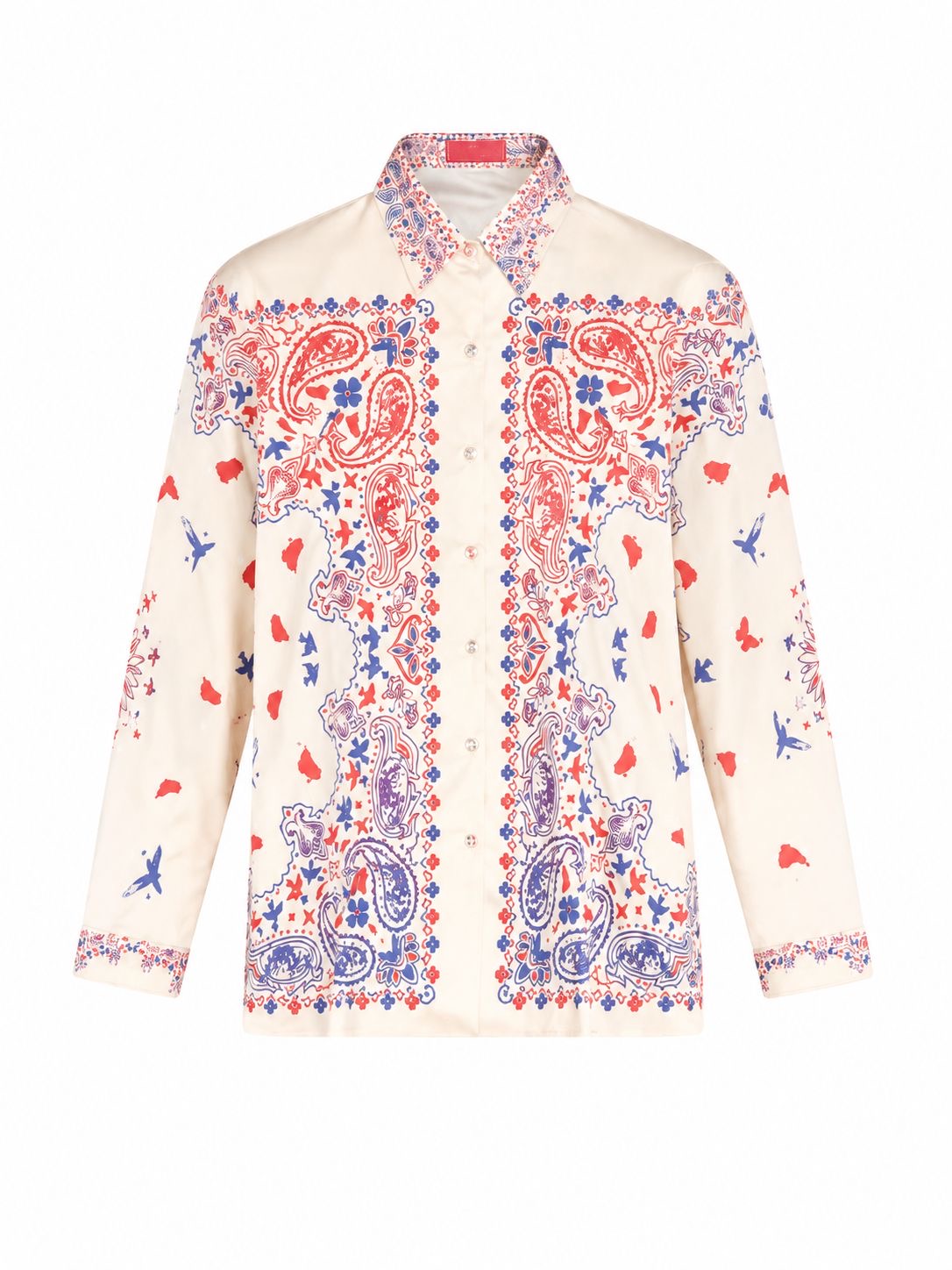 SHIRT BIANCA PLACEMENT DOVE BEIGE RED MCL11633