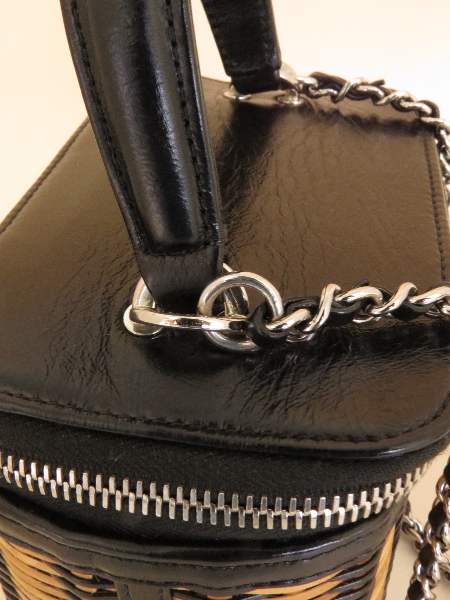 Chanel Woven Vanity Case - Black & Natural image 17
