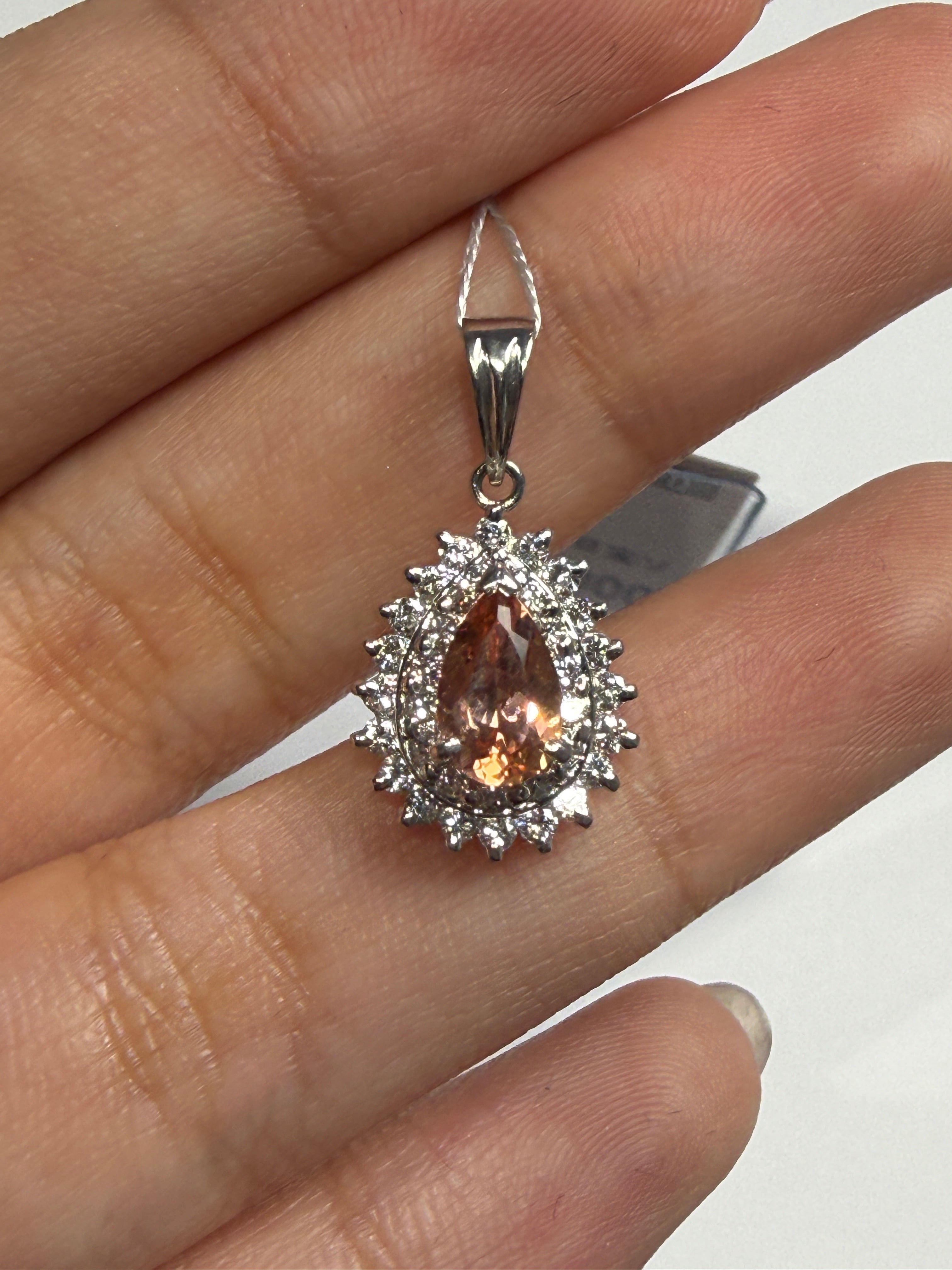 Brazil Imperial Topaz Pendant in PT900 1831 JJC9035