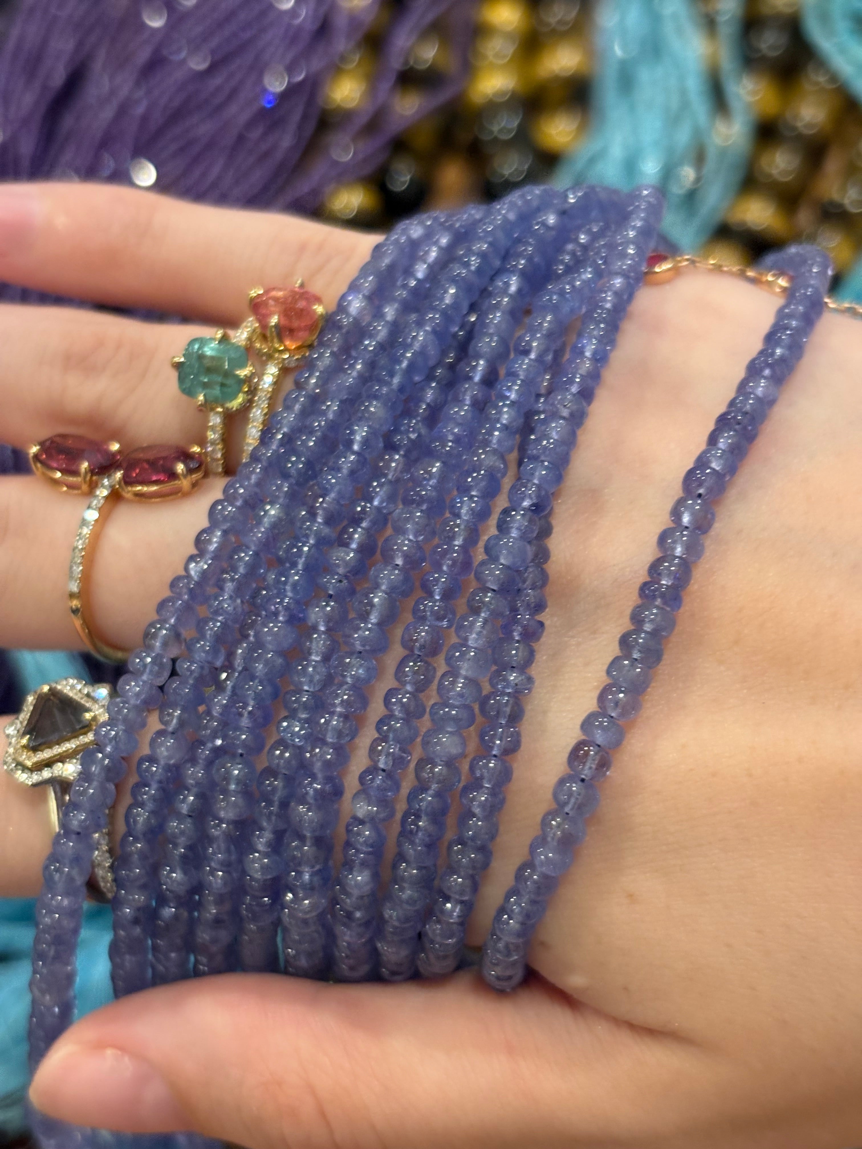 Tanzanite Rondel Beads DXBCS4501