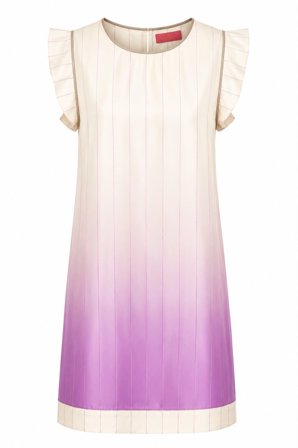 DRESS HARRIET PINSTRIPES GRADIENT PURPLE YELLOW MCL11706