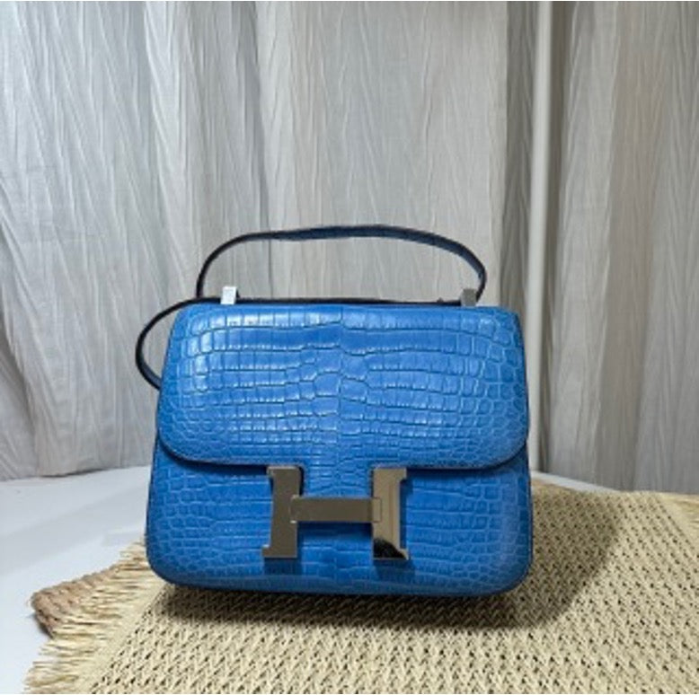 *Hermes Constance 24 Crocodile Frame with Engraving US662141