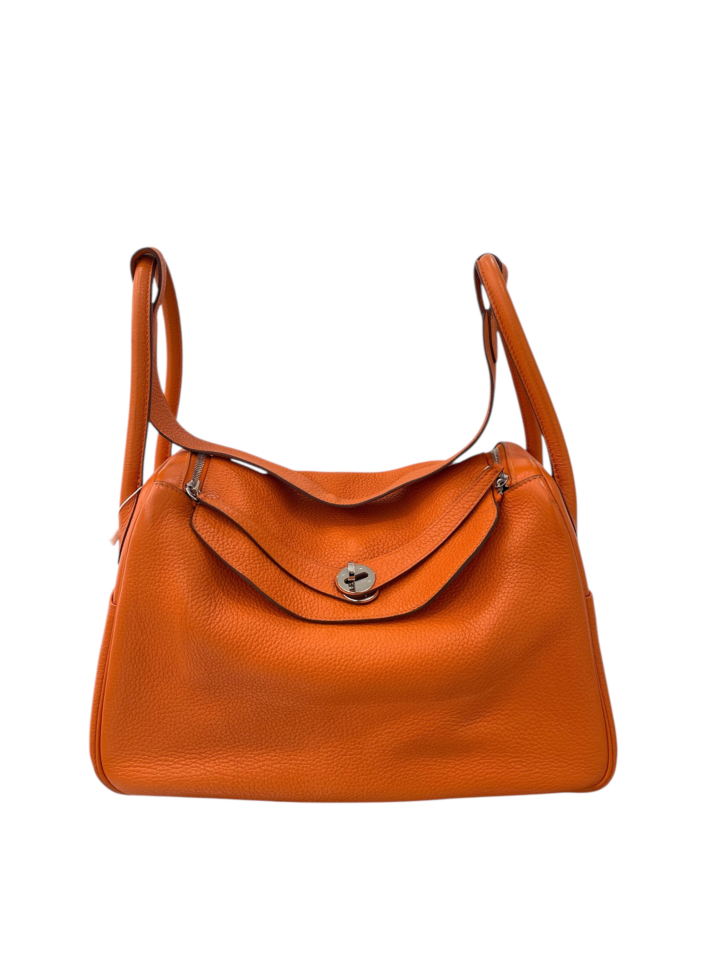 Hermes Lindy 34 Orange Clem PHW #P SKC8092H
