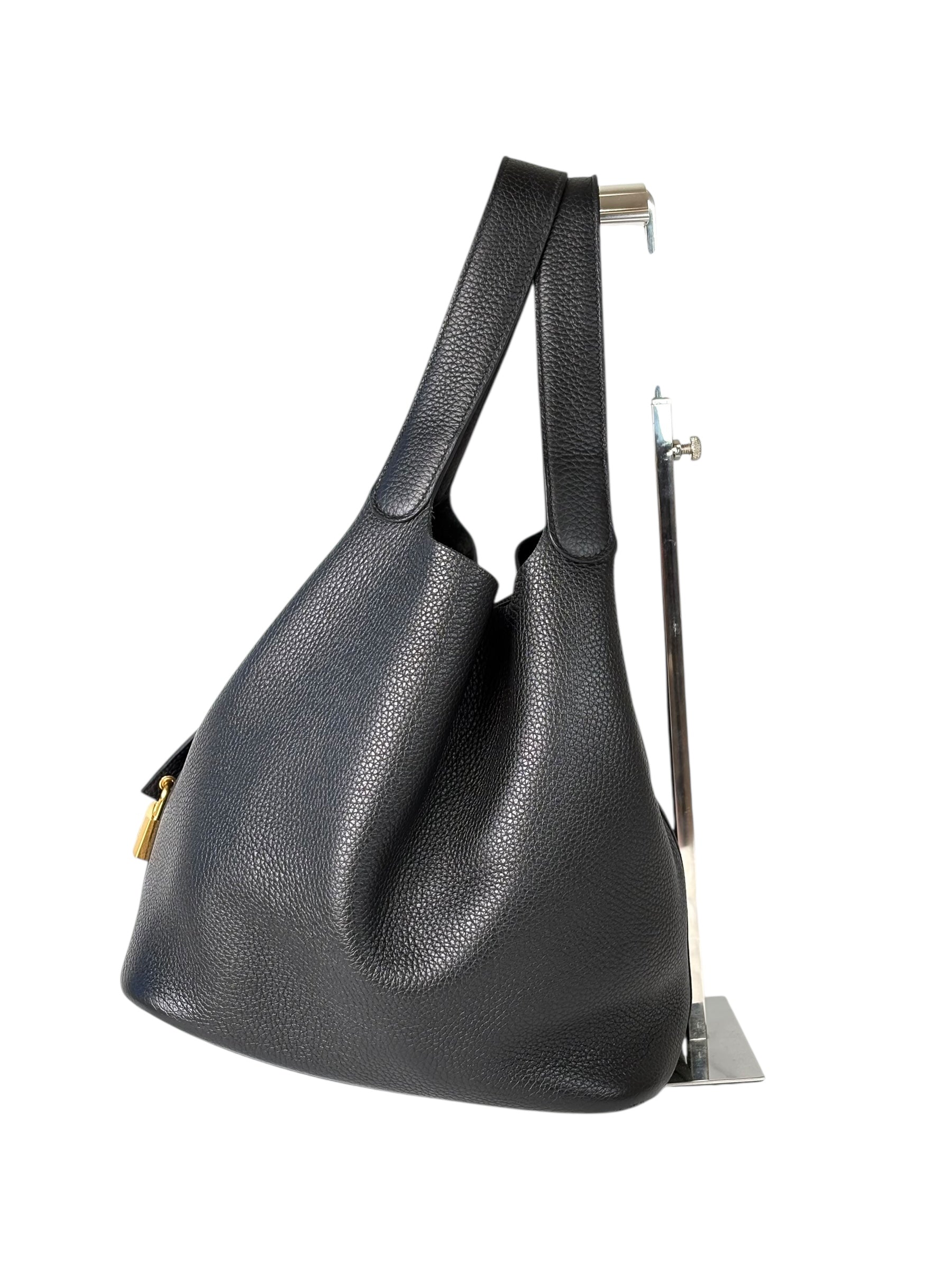 Hermes Picotin 26 Black TC with GHW