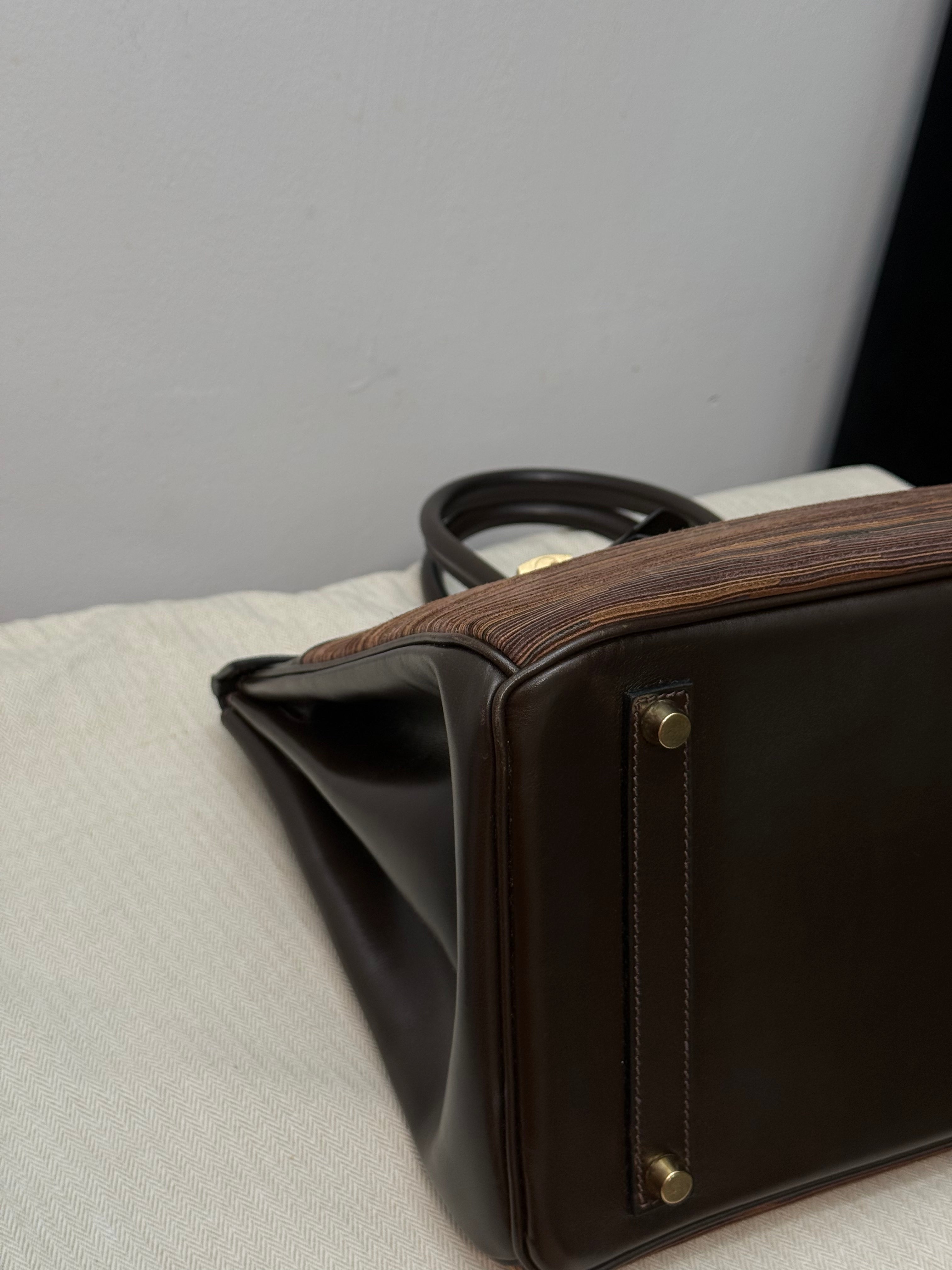 Hermes Birkin 35 Shearling Leather Bag
