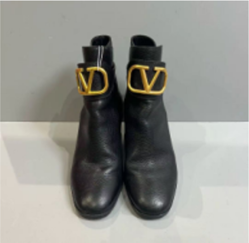Valentino Women's Calfskin Ankle Boots, Size 39, Height 5cm LZ910H9941