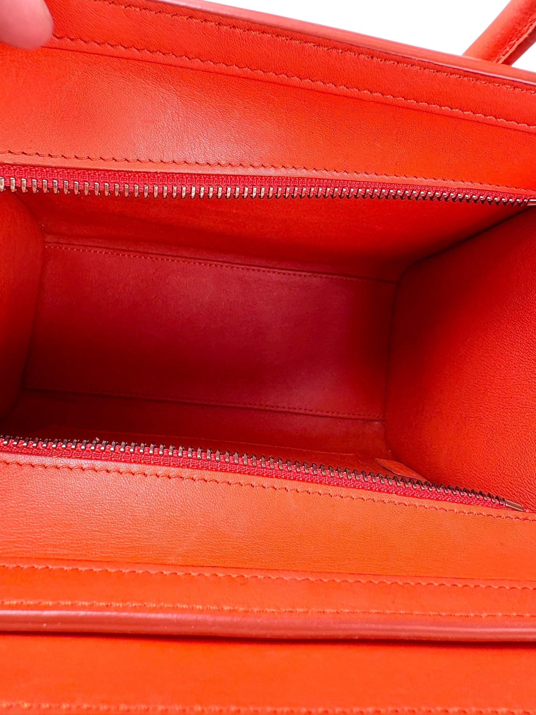 Celine Orange Mini Luggage Bag