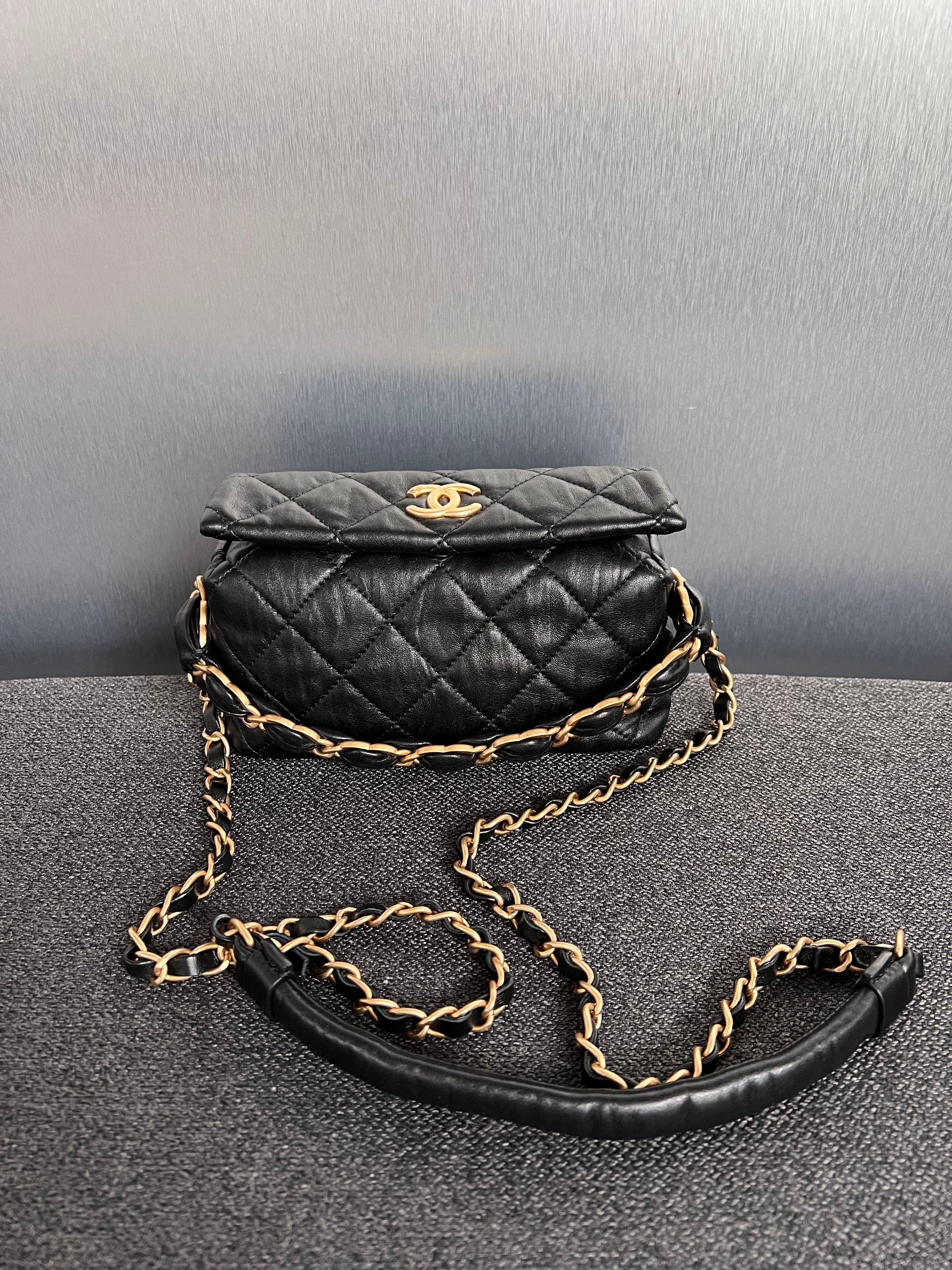 Chanel Mini Hobo Black GHW
