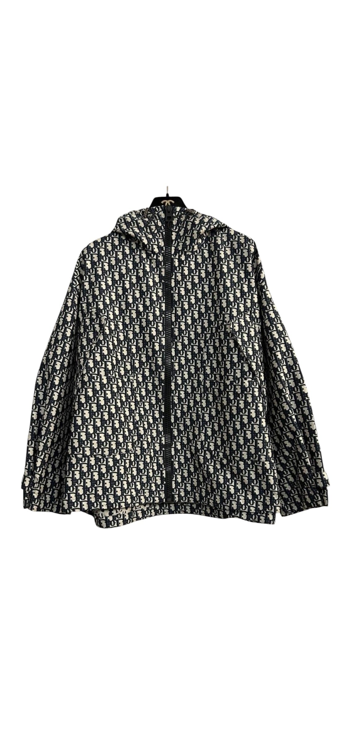 Dior Technical Oblique Hooded Jacket Blue Sz XS DLT8474