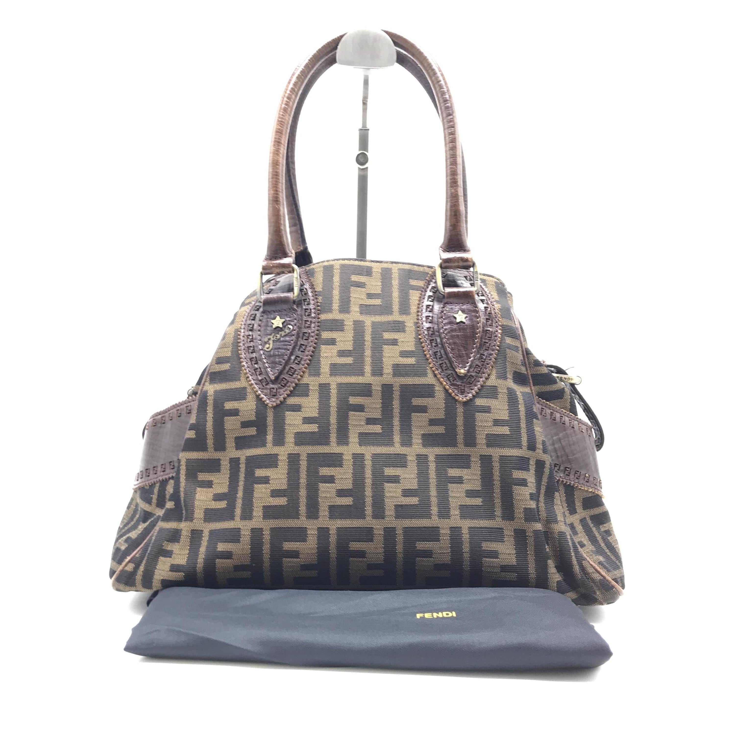 Fendi Brown Zucca Canvas Handbag C319971